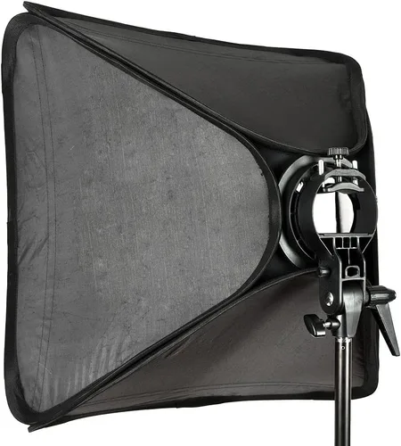 Vista 5 de Godox Caja de luz de 15.8 x 15.8 pulgadas con soporte de montaje Bowens tipo S, kit de soporte para flash de cámara, luz rápida, estudio