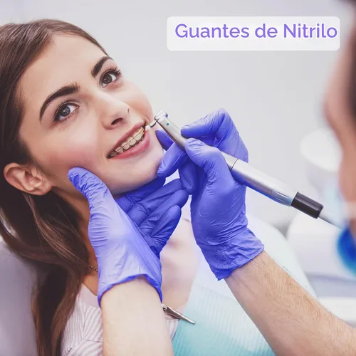 Vista 3 de Guantes de nitrilo PElPU, desechables para limpieza, sin polvo, sin látex, guantes protectores no estériles