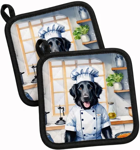 Vista 142 de Caroline's Treasures Coton de Tulear El Chef Par de Agarraderas de Ollas de Cocina Resistentes al Calor Juegos de Agarraderas de Ollas Almohadillas