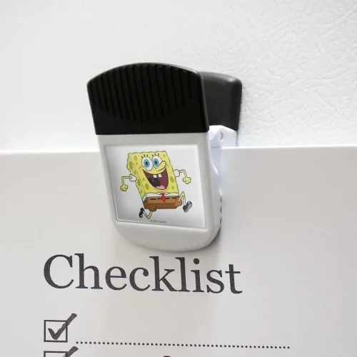 Vista 2 de Correr Bob Esponja Refrigerador Imán Magnético Colgante Gancho Nota