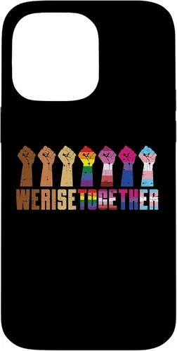 Vista 21 de We Rise Together Black LGBT Raised Fist Pride Equality Gift Case for iPhone 17