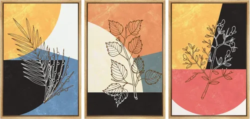 Vista 96 de Ashbrook Set de Arte de Pared en Lienzo Enmarcado, Naturaleza, Horizonte de Playa Nebulosa, Ilustraciones de Área Silvestre, Bellas Artes, Paisaje