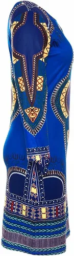 Vista 5 de Vestido de verano bohemio con cuello en V para mujer, estilo étnico, estampado africano