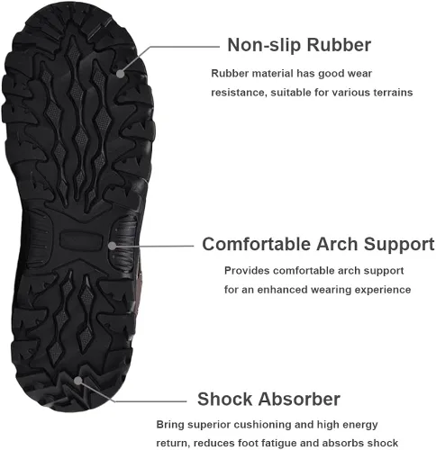 Vista 4 de Succttssful Zapatos de senderismo para hombre, impermeables, ligeros, para exteriores, de caña baja, para senderismo, entrenamiento, montañismo
