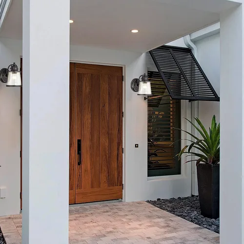 Vista 2 de Ciata Iluminación para exteriores, montaje en pared, aplique de una sola luz, lámpara de bronce resistente a la intemperie, 60 vatios, accesorio