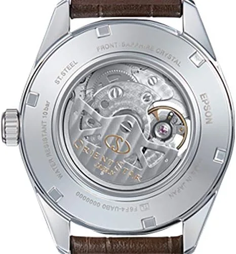 Vista 8 de ORIENT Reloj automático analógico para hombre con correa de cuero RE-AV0006Y00B, Marrón, Correa