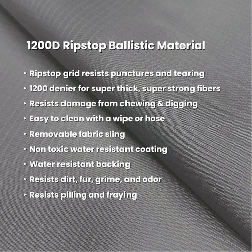 Vista 5 de K9 Ballistics - Cama para jaula de perro, a prueba de mordiscos, acolchada y blindada, prácticamente indestructible, patas incluidas