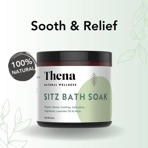 Vista 2 de Thena - Paquete de 2 baños orgánicos, esenciales posparto, 100% natural y suave con aceite esencial de lavanda y Epsom puro y sales del mar muerto