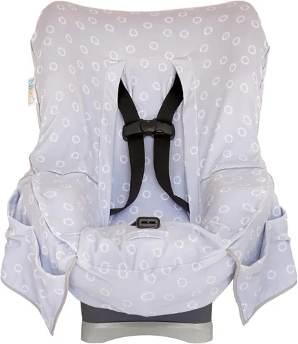 Vista 14 de Niko Easy Wash - Funda y forro para asiento de automóvil para niños, diseño Chevron Minky azul, ideal para clima invernal, ajuste universal, probado