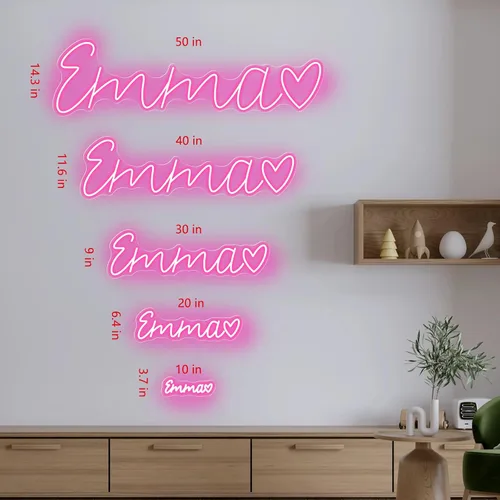 Vista 7 de Letrero de neón LED personalizado, regulable, luz de neón personalizada para decoración de pared de dormitorio, boda, fiesta de cumpleaños, bar