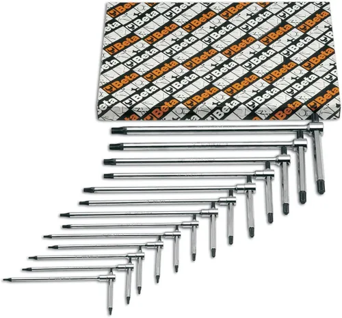 Vista 4 de Beta 951TX/S6 Juego de 6 llaves Torx deslizantes con mango en T con tres extremos machos T8-T300 Mango en T para tornillos Torx Puntas