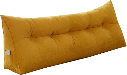 Vista 22 de Almohada de cuña para pared de cama, cabecera de almohada de respaldo de cama, almohada de lectura triangular grande, con funda extraíble