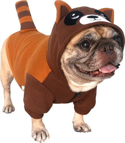 Vista 6 de iChoue - Disfraces para perros, suéteres divertidos, abrigos de invierno, sudaderas con capucha, Frenchie Pitbull Corgi, Pug Inglés, cachorro, S