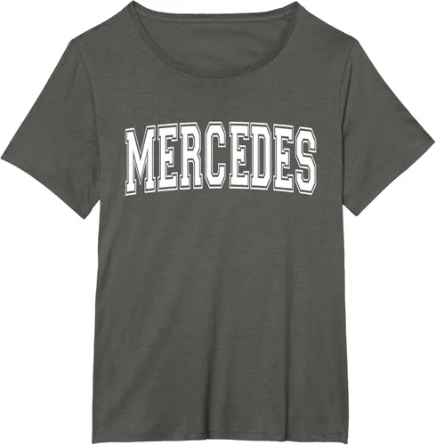 Vista 84 de MERCEDES TX TEXAS USA - Camiseta deportiva vintage estilo Varsity, Negro, S