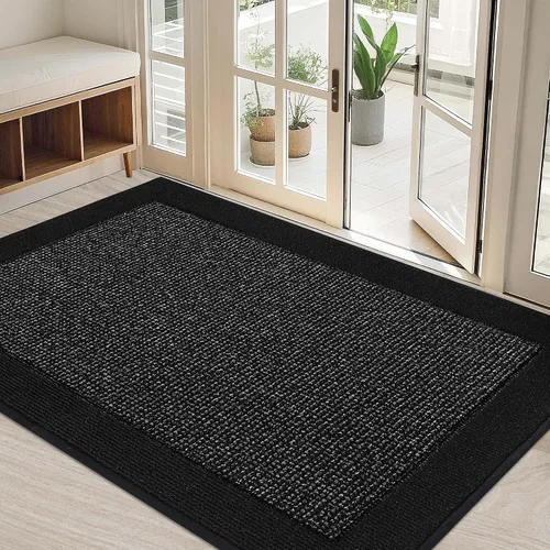 Vista 38 de BEQHAUSE Tapete para puerta interior de 20 x 32 pulgadas, tapete antideslizante para entrada, lavable, resistente a la suciedad, tapete