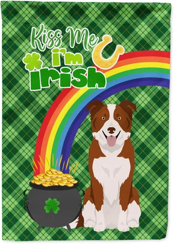Vista 117 de Caroline's Treasures WDK4731GF - Bandera decorativa para jardín del día de San Patricio, color negro y tostado, Airedale Terrier, para jardín