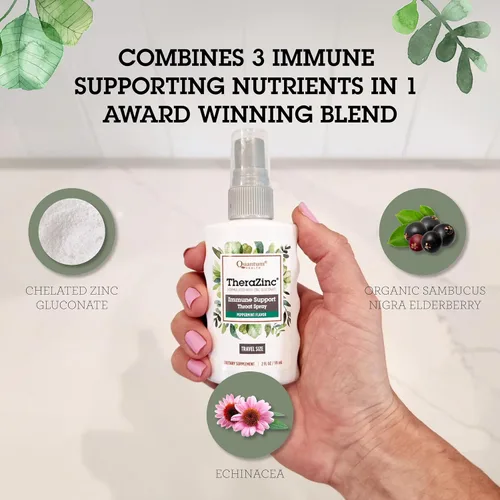 Vista 3 de Spray Thera Zinc de Quantum Health, 2 onzas