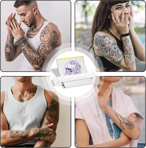 Vista 8 de Zoolion Impresora de plantillas de tatuaje M08F para tatuadores