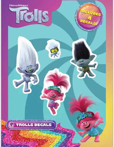 Vista 10 de DreamWorks Trolls Calcomanías de vinilo – Biggie, DJ Suki, amapola, rama, King Thrash, Barb, Queen of Rock calcomanías para botella de agua