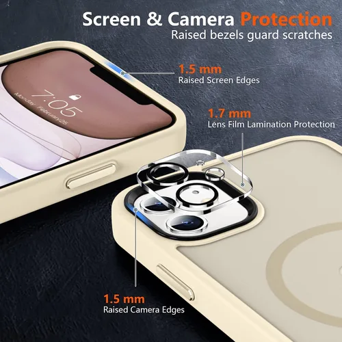 Vista 179 de MOCCA - Funda magnética resistente para iPhone XR de 6.1 pulgadas, compatible con MagSafe, funda con protección contra caídas de grado militar