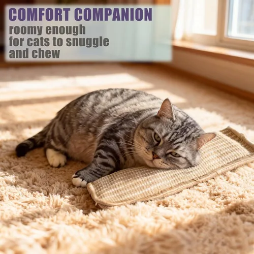 Vista 7 de Catnip Kicker Pillow for Cats, Interactive Sisal Pillow with 8000mg Organic Catnip for Indoor Cats & Kittens - Scratching, Chewing, Teething（2 Pack）