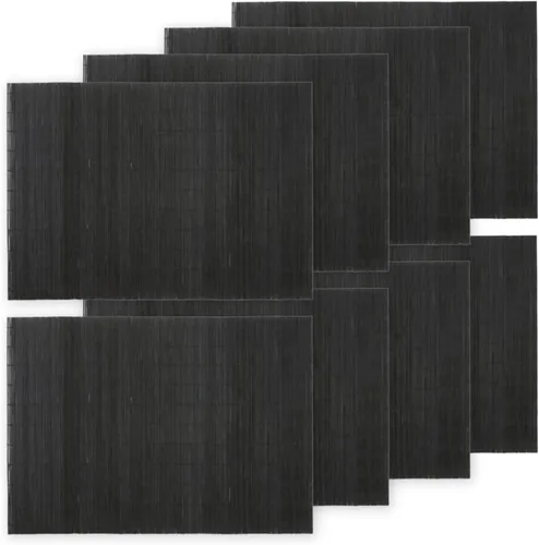 Vista 13 de BambooMN Mantel individual de bambú/tapete rodante de sushi - 18" x 13" - marrón, 4 piezas