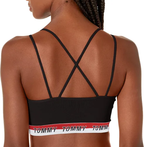 Vista 2 de Tommy Hilfiger Sujetador deportivo de rendimiento para mujer, Negro