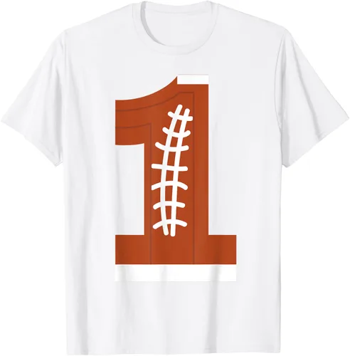 Vista 58 de 1st Birthday Football Ball Boys Camiseta de regalo de 1 año Negro