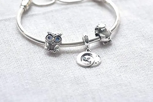Vista 3 de pandora 925 plata esterlina colgante DIY nuevo siempre por su lado búho cuelgan abalorios ajuste original pulseras pandora mujeres joyería colgante