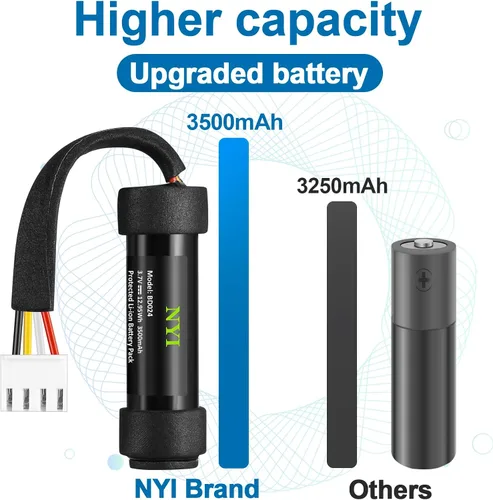 Vista 2 de NYI Reemplazo de batería de 3500 mAh compatible con Harman Kardon Onyx Studio 5, Onyx Studio 6 altavoz inalámbrico Bluetooth - Potencia de larga
