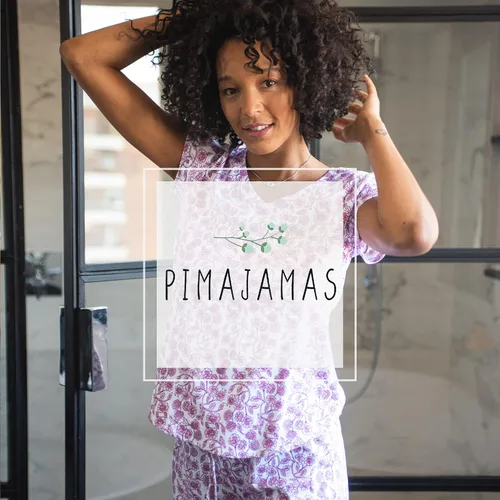 Vista 7 de Pimajamas Conjuntos de pijamas para mujer. Súper suave, fabricado con 100% algodón Pima peruano. Conjuntos de ropa de descanso para mujer, pijamas