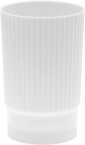 Vista 4 de Restaurantware Vasos de postre de 5 onzas, 100 mini tazas desechables para aperitivos, diseño redondo en espiral, tazas de plástico transparente