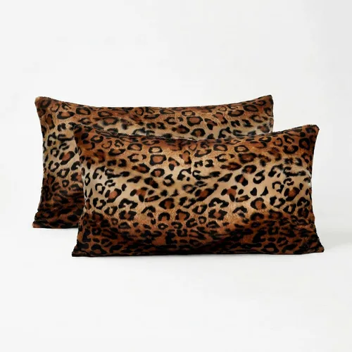 Vista 17 de CARRIE HOME Almohadas de Cuello de Microcuentas con Estampado de Leopardo Cilíndricas Tipo Puff Suaves - Almohada Pequeña de Rollo para Brazo y 12 x