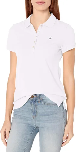 Vista 4 de Nautica Polo de algodón de manga corta con 5 botones para mujer