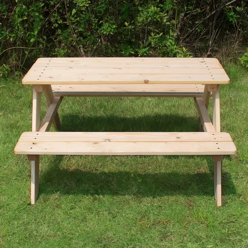 Vista 6 de banco de madera para picnic para niños