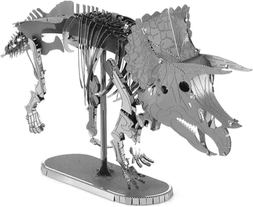 Vista 2 de Metal Earth Triceratops Skeleton 3D Metal Modelo Kit Fascinaciones