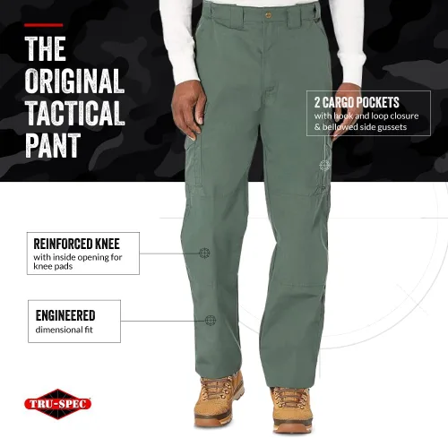 Vista 3 de Tru-Spec Pantalones tácticos originales de la serie 24-7 1469 para hombre, LAPD azul