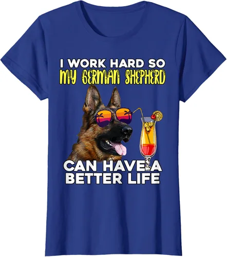 Vista 33 de Camiseta I Work Hard So My German Shepherd Can Have A Better Life Negro