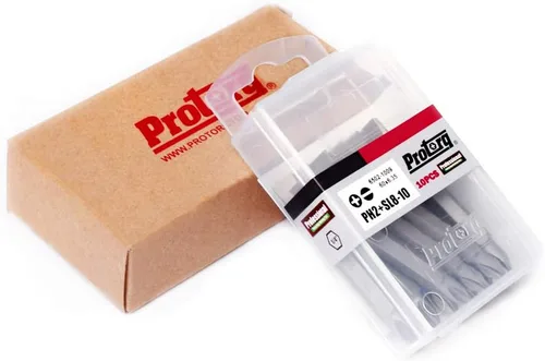 Vista 4 de Protorq Brocas de doble extremo, Phillips 2 y ranuradas 8-10,10 piezas con estuche de almacenamiento