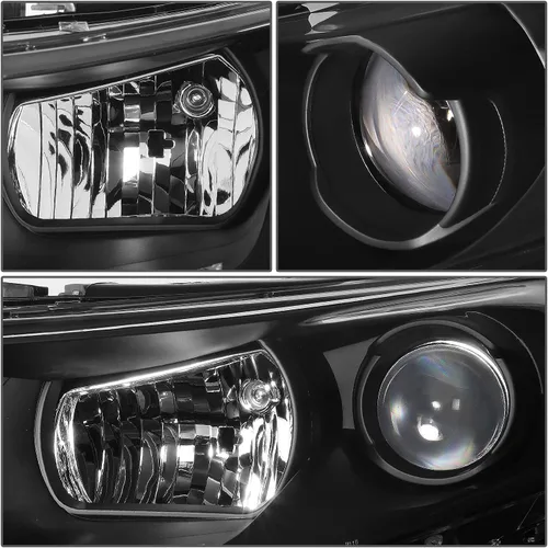 Vista 3 de DNA MOTORING HL-OH-KOPT11-BK-CL1 - Par de faros halógenos reflectores transparentes negros compatibles con modelos híbridos Optima Exclude