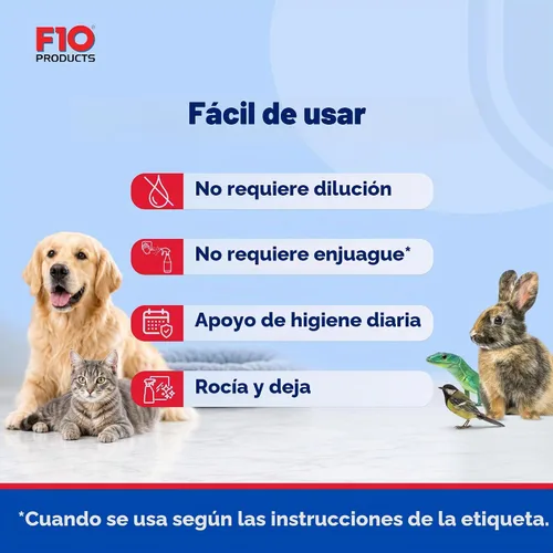 Vista 6 de Desinfectante veterinario F10 de 1 litro (listo para usar)