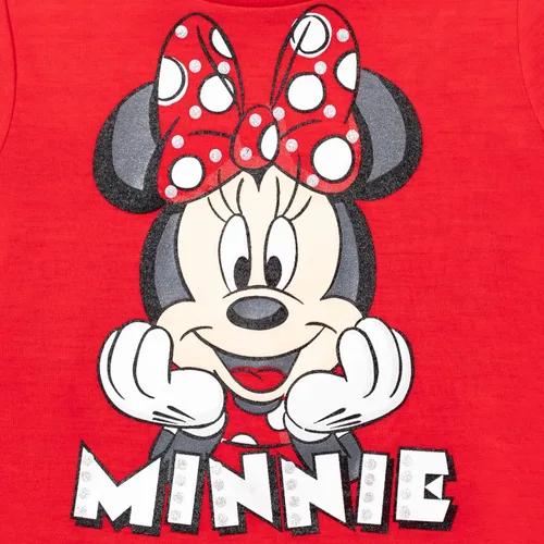 Vista 3 de Disney Minnie Mouse Princess Frozen Little Mermaid T-Shirt Leggings and Scrunchie 3 Piece Outfit Set Infant to Big Kid