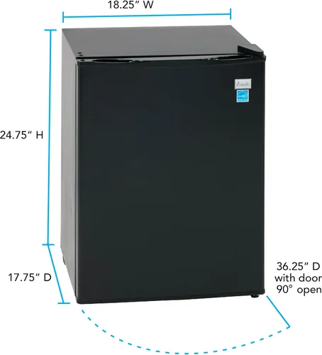 Vista 7 de Avanti RM24T1B refrigerador compacto de 2.4 cf