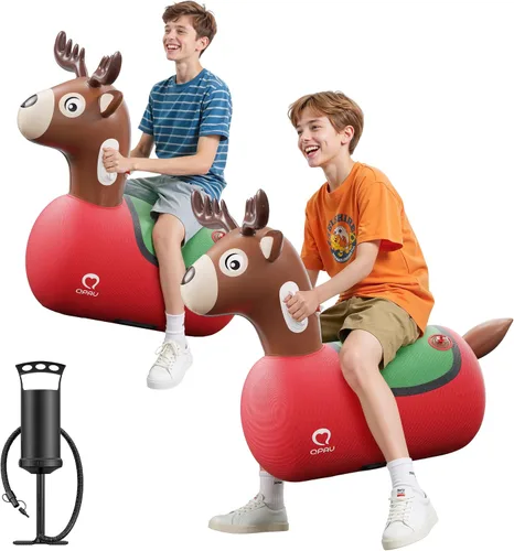 Vista 11 de QPAU - Juguete inflable de tolva hinchable, 1 paquete con bomba de mano Toro
