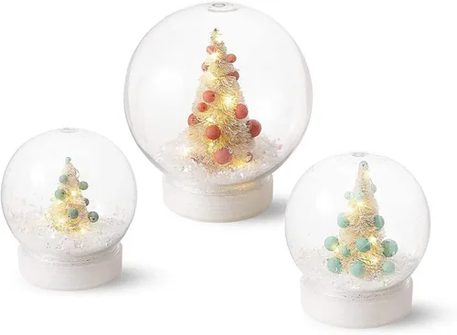 Vista 6 de Creative Hobbies Paquete de 6 (100mm) 4 Pulgadas DIY Globo de Nieve Globo de Agua - Plástico Transparente con Tapa de Tornillo Perfecto