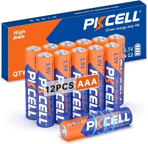 Vista 12 de PKCELL - Paquete de 8 baterías AAA, baterías Triple A, batería alcalina de alto rendimiento de 1.5V para linternas, teclados, relojes, juguetes