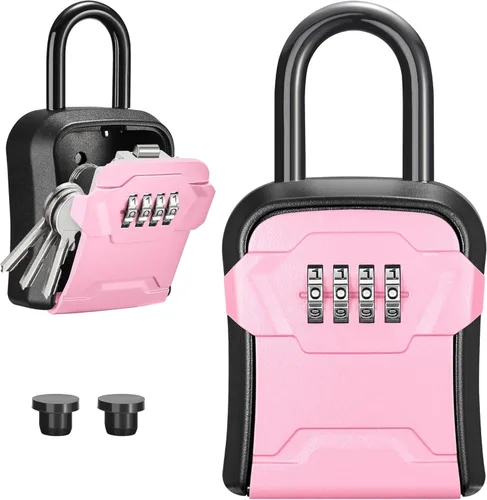 Vista 18 de Puroma Caja de Seguridad, Caja de Llaves con Cerradura de Montaje en Pared y Caja de Seguridad Portátil con Código Reiniciable, Caja de Seguridad