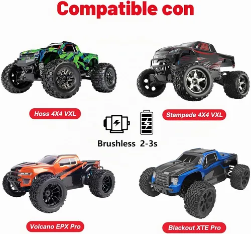 Vista 3 de HobbyPark - Neumáticos y ruedas hexagonales prepegados de 0.472 pulgadas (0.472 in), neumáticos y ruedas de 2.8 pulgadas con insertos de espuma