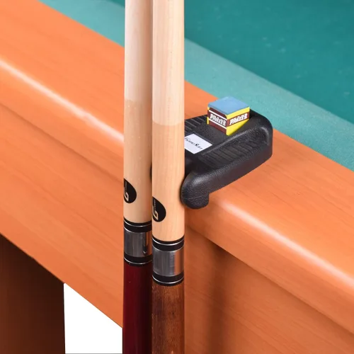 Vista 6 de Soporte portátil para taco de billar para borde de mesa, con capacidad para 2 tacos de piscina y 4 tizas, soporte para tacos de mesa con abrazadera