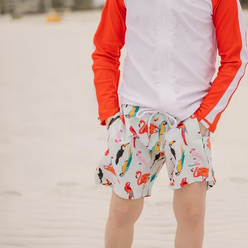 Vista 3 de SwimZip Conjunto de camiseta de manga larga UPF 50+ para niño (varios colores)
